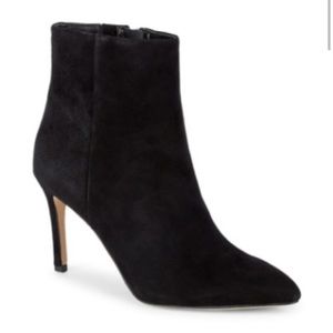 Sam Edelman Olette Black Suede Ankle Boots booties stilettos size 8 Brand New